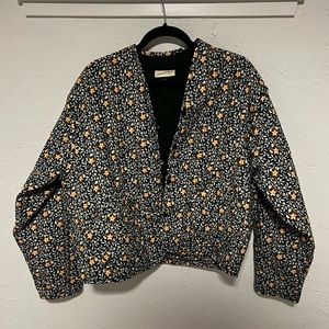 Universal Thread Green Tiny Floral Quilted Jacket